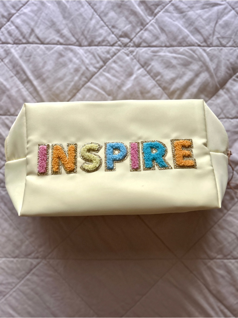 INSPIRE Cream Cosmetic Pouch